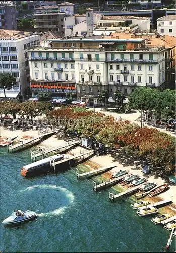 AK / Ansichtskarte Lugano Lago di Lugano Hotel Walter Fliegeraufnahme