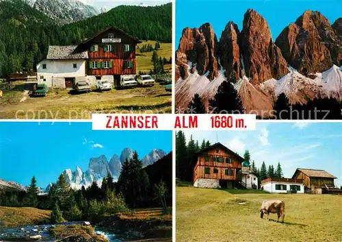 AK / Ansichtskarte Villnoess Zannser Alm Villnoesstal Dolomiten Kat. Bozen Suedtirol