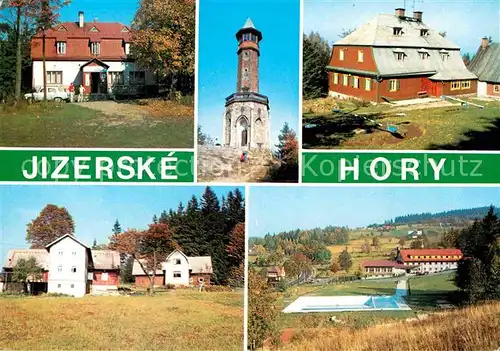 AK / Ansichtskarte Jizerske hory Teilansichten Leuchtturm Schwimmbad Kat. Tschechische Republik