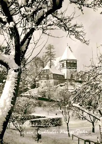 AK / Ansichtskarte Murrhardt Winter Weihnachtsgrusskarte Kat. Murrhardt