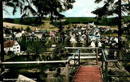 AK / Ansichtskarte Bischofsgruen Blick vom Huegelfelsen Hoehenluftkurort Fichtelgebirge Kat. Bischofsgruen