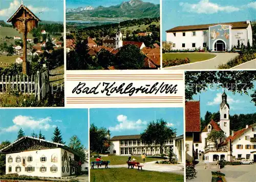 AK / Ansichtskarte Bad Kohlgrub Teilansichten Kirche Haus der Kurgaeste Park Kat. Bad Kohlgrub