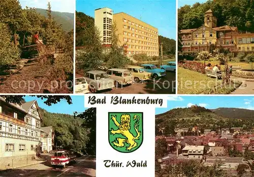 AK / Ansichtskarte Bad Blankenburg Griesbachfelsen FDGB Urlauberwohnheim Schwarzatalexpress Burgruine Greifenstein Kat. Bad Blankenburg