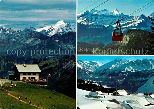 AK / Ansichtskarte Schoenbueel Lungern Berghotel Bellevue Bergbahn Alpenpanorama Kat. Lungern