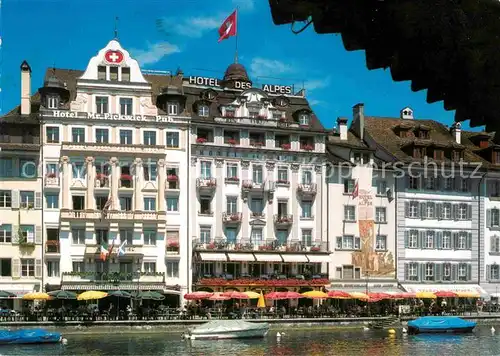 AK / Ansichtskarte Luzern LU Hotel des Alpes am Vierwaldstaettersee Kat. Luzern