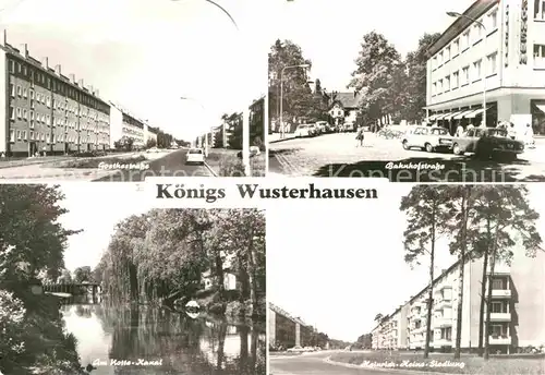 AK / Ansichtskarte Koenigs Wusterhausen Goethestrasse Bahnhofstrasse Heinrich Heine Siedlung Nottekanal Kat. Koenigs Wusterhausen