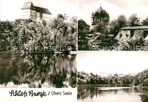 AK / Ansichtskarte Burgk Saale Orla Kreis Schloss Zwingermauer Hungerturm Ausgleichbecken Kat. Burgk