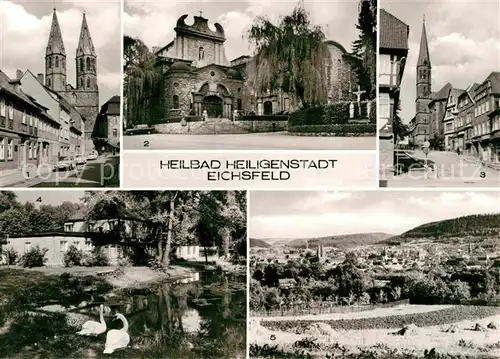 AK / Ansichtskarte Heiligenstadt Eichsfeld Stubenstrasse Redemptoristenkloster Am Berg Kneippbad Schwaene Kat. Heiligenstadt