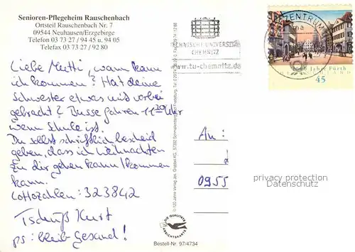 AK / Ansichtskarte Rauschenbach Neuhausen Senioren Pflegeheim