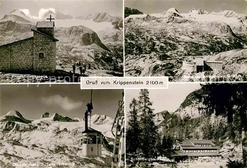 AK / Ansichtskarte Krippenstein Kapelle Berghaus Dachsteinbahn Teilstrecke Schoenberghaus