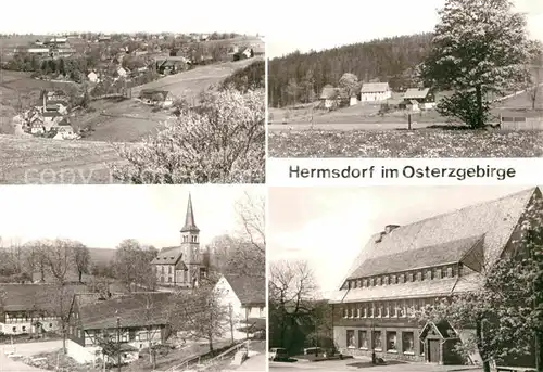 AK / Ansichtskarte Hermsdorf Erzgebirge Teilansichten Kirche Kat. Hermsdorf Osterzgebirge