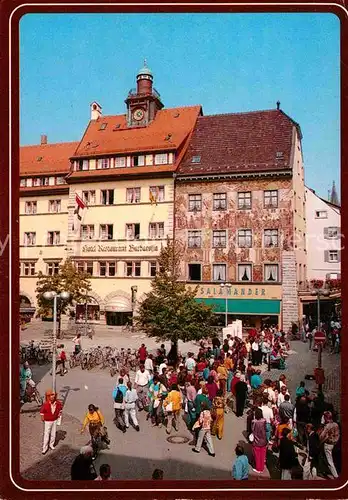 AK / Ansichtskarte Konstanz Bodensee Altstadt Fassadenmalerei Hotel Restaurant Fussgaengerzone Kat. Konstanz