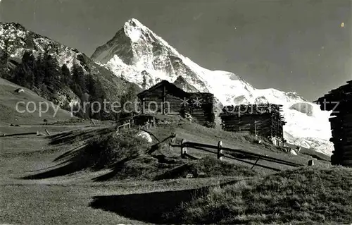 AK / Ansichtskarte La Forcla d Herens Berghuetten La Dent Blanche Walliser Alpen