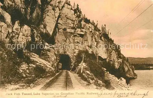 AK / Ansichtskarte Ontario Canada Jack Fish Tunnel Lake Superior on Canadian Pacific Railway Provincial Park Kat. Kanada