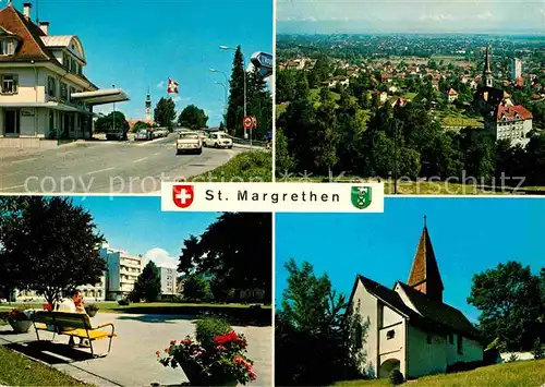 AK / Ansichtskarte St Margrethen SG Teilansichten Kirche Park Zoll Grenze Kat. St Margrethen