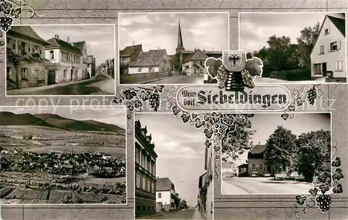 AK / Ansichtskarte Siebeldingen Ortsansichten Weindorf Strassenpartie Kirche Kat. Siebeldingen