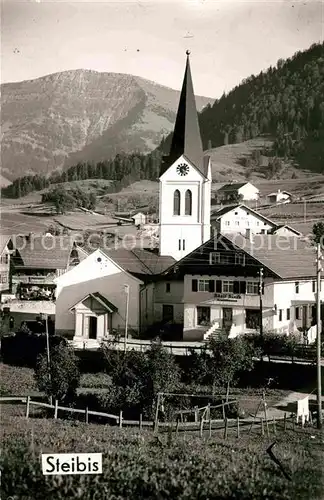 AK / Ansichtskarte Steibis Ortsansicht mit Kirche Hochgrat Allgaeuer Alpen Kat. Oberstaufen