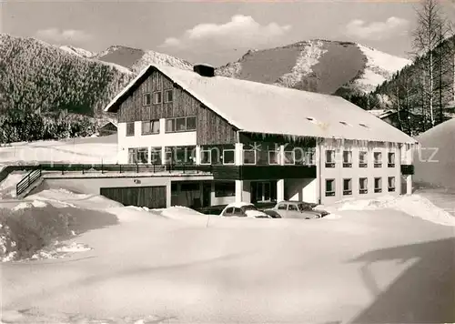 AK / Ansichtskarte Steibis Studentenheim Ferienheim Erholungsheim des Koelner Studentenwerks eV Winterpanorama Allgaeuer Alpen Kat. Oberstaufen