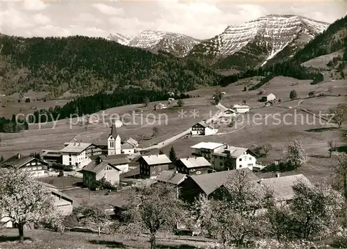 AK / Ansichtskarte Steibis Panorama mit Hochgrat Allgaeuer Alpen Kat. Oberstaufen