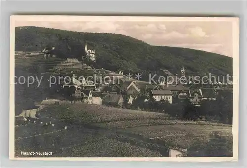 AK / Ansichtskarte Haardt Weinstrasse Teilansicht mit Schloss Kat. Neustadt an der Weinstr.
