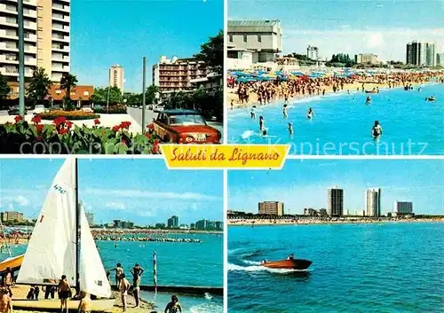 AK / Ansichtskarte Lignano Segelboot Strand Hotel  Kat. Lignano