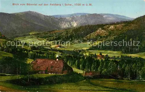 AK / Ansichtskarte Feldberg Schwarzwald Blick vom Baerental auf den Feldberg Kat. Feldberg (Schwarzwald)