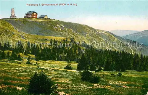 AK / Ansichtskarte Feldberg Schwarzwald Panorama Blick zum Feldbergturm Berggasthof Kat. Feldberg (Schwarzwald)