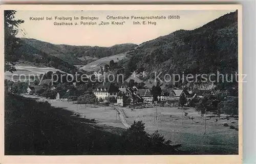 AK / Ansichtskarte Kappel Freiburg Breisgau Gesamtansicht mit Gasthaus Pension Zum Kreuz Kat. Freiburg im Breisgau