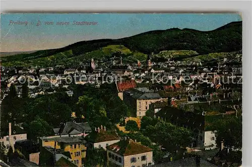 AK / Ansichtskarte Freiburg Breisgau Blick auf die Stadt vom Stadttheater Kat. Freiburg im Breisgau