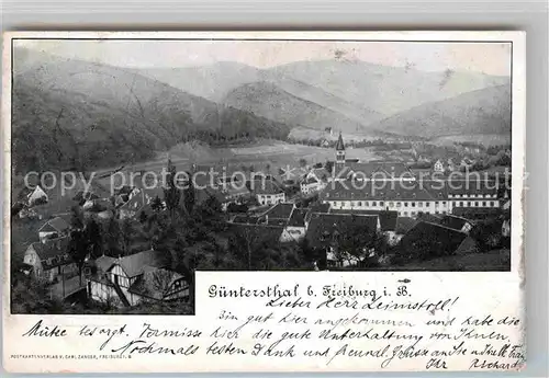 AK / Ansichtskarte Guenterstal Freiburg Teilansicht mit Kloster Blick zum Schwarzwald Kat. Freiburg im Breisgau