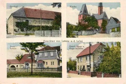 AK / Ansichtskarte Lohma Leina Gasthaus Haus von Hugo Scheibe Kirche Kat. Pleystein