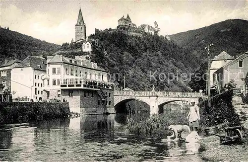 AK / Ansichtskarte Vianden Le Pont et les Ruines Chateau