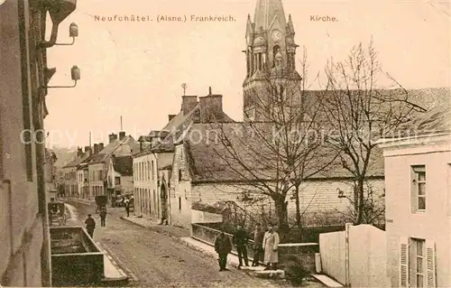 AK / Ansichtskarte Neufchatel sur Aisne Ortspartie mit Kirche Kat. Neufchatel sur Aisne