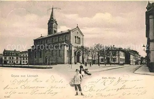 AK / Ansichtskarte Loerrach Kirchenpartie Kat. Loerrach