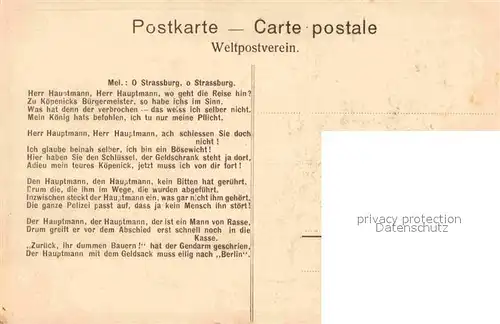 AK / Ansichtskarte Koepenick Der Hauptmann von Koepenick Zeichnung Kat. Berlin