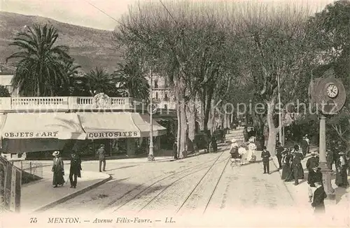 AK / Ansichtskarte Menton Alpes Maritimes Avenue Felix Foure Kat. Menton