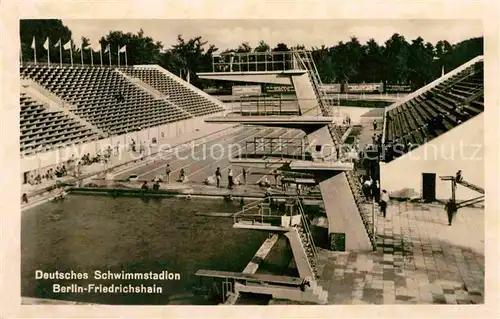 AK / Ansichtskarte Friedrichshain Berlin Deutsches Schwimmstadion  Kat. Friedrichshain Kreuzberg