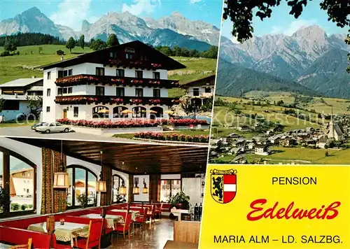 AK / Ansichtskarte Maria Alm Steinernen Meer Pension Edelweiss  Kat. Maria Alm am Steinernen Meer