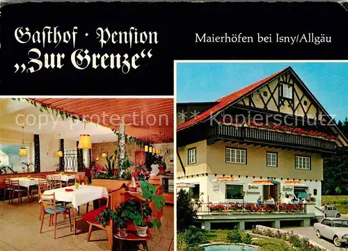 AK / Ansichtskarte Maierhoefen Allgaeu Gasthaus Zur Grenze Kat. Maierhoefen