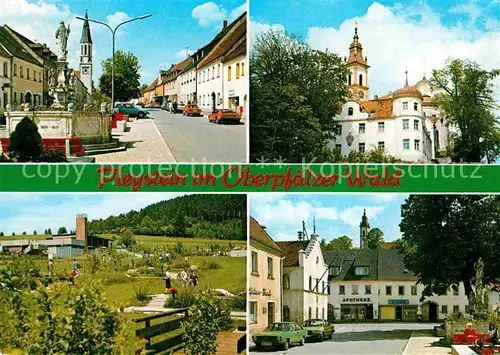 AK / Ansichtskarte Pleystein Kirche Brunnen Minigolf Kat. Pleystein