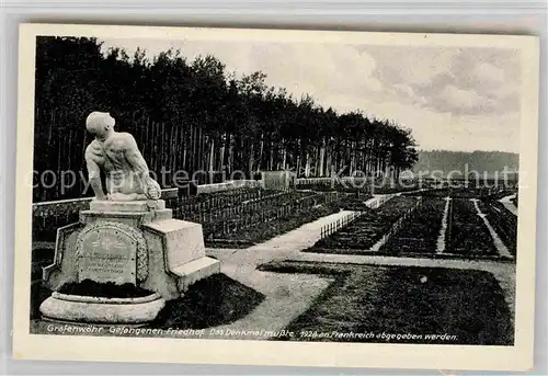 AK / Ansichtskarte Grafenwoehr Gefangenen Friedhof Denkmal Kat. Grafenwoehr