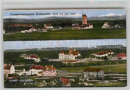 AK / Ansichtskarte Grafenwoehr Truppenuebungsplatz Lager Panorama