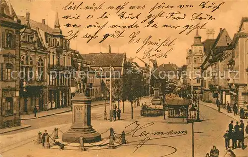 AK / Ansichtskarte Offenburg Marktplatz mit Drakedenkmal Kat. Offenburg