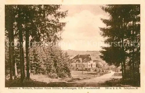 AK / Ansichtskarte Hallwangen Pension zum Waldeck im Schwarzwald Kat. Dornstetten