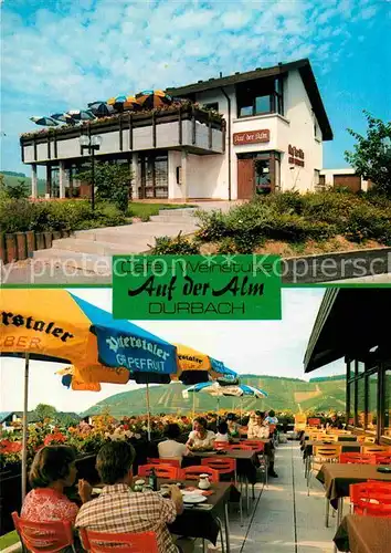 AK / Ansichtskarte Durbach Cafe Weinstube Auf der Alm Terrasse Kat. Durbach Schwarzwald