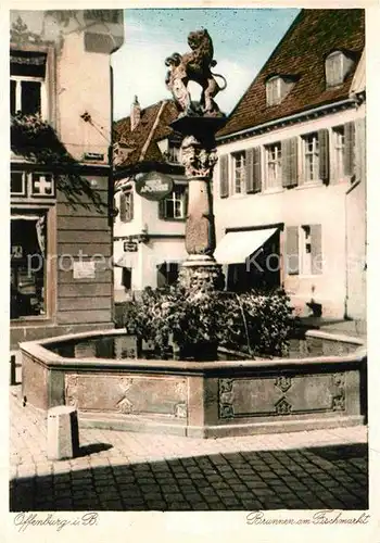 AK / Ansichtskarte Offenburg Brunnen am Fischmarkt Kupfertiefdruck Kat. Offenburg