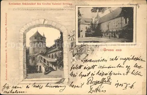 AK / Ansichtskarte Siebenbuergen Kreischer Schlosshof