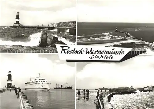 AK / Ansichtskarte Warnemuende Ostseebad Mole Leuchtturm  Kat. Rostock