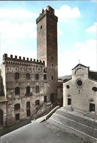 AK / Ansichtskarte San Gimignano Palazzo del Podesta e Collegiata Kat. Italien