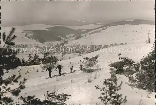 AK / Ansichtskarte Usseln Panorama Wintersportplatz Hoehenluftkurort Gipfelkreuz Kahler Poen Kat. Willingen (Upland)